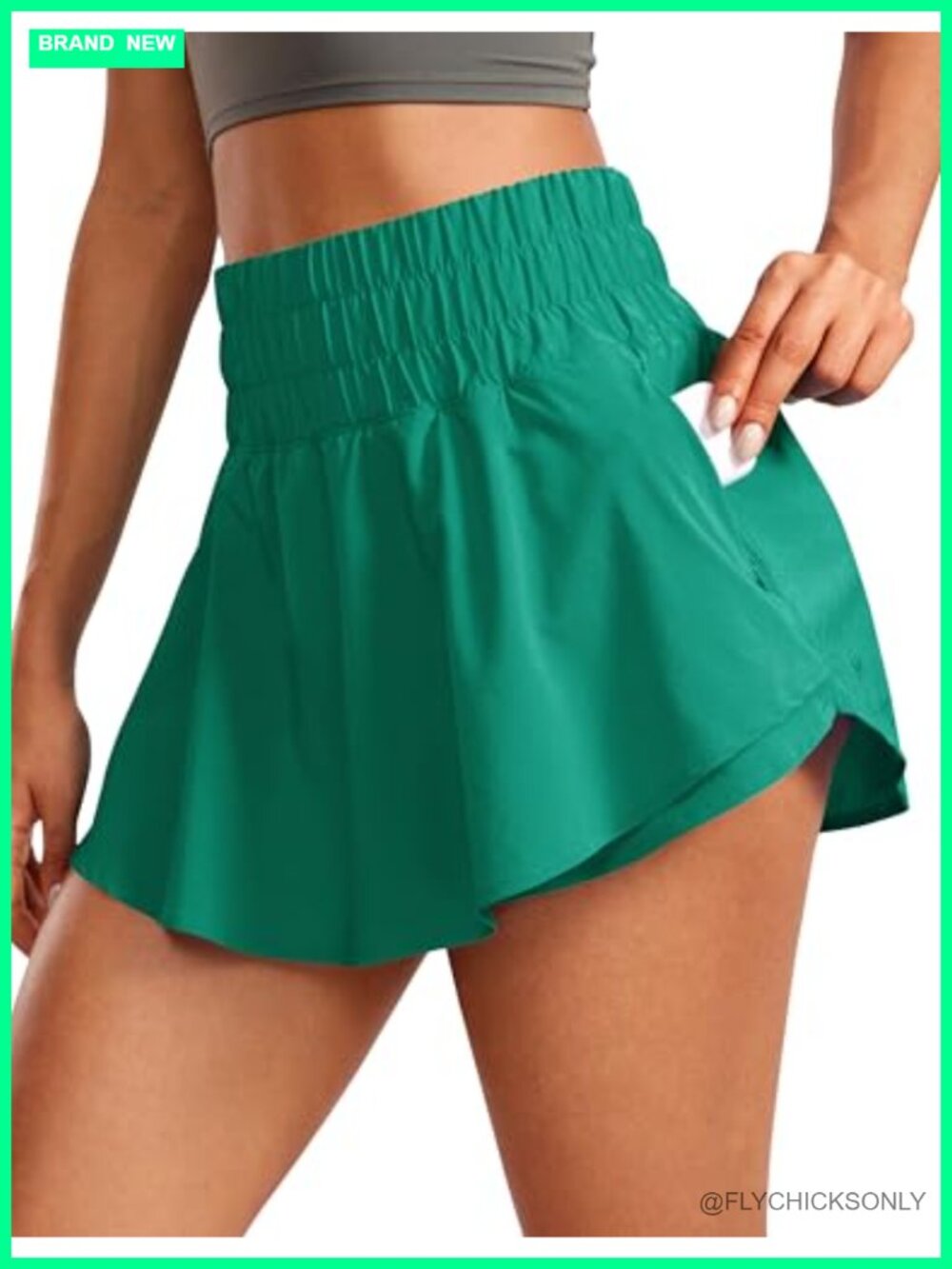 High Rise Ruffle Skort Shorts with Zipper Pocket for Tennis
